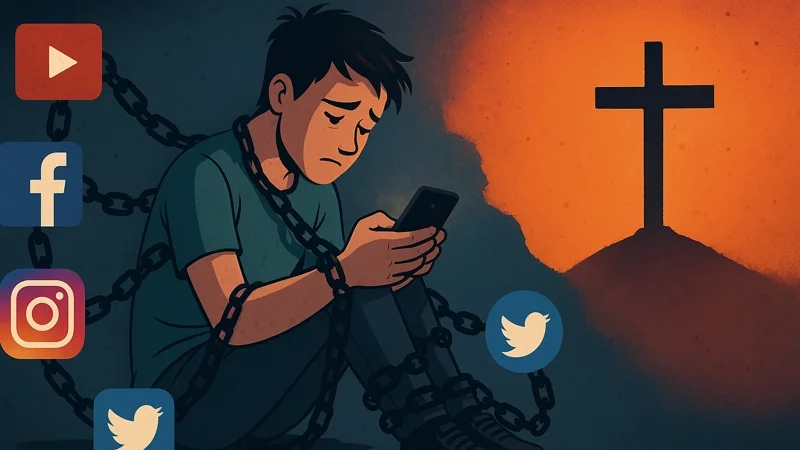 Joven meditando sobre la libertad transformadora del cristianismo y cómo las reflexiones cristianas invitan a predicar un evangelio que desafía al sistema opresor.